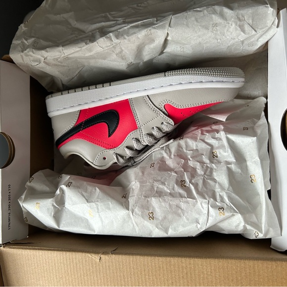 Nike Shoes - Nike Air Jordan Low - Pink and Gray with Black Swoosh